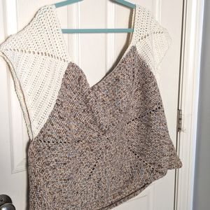 Crochet Hexagonal Crop Sweater